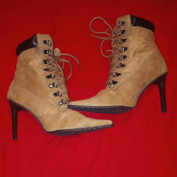 Jennifer Lopez Shoes - SOLD - J.Lo construction heeled boots